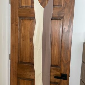 Meshki Elegant Two-Tone Maxi Dress